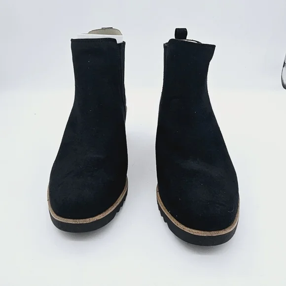 Lifestride Women's Black Microsuede Zenith Chelsea Wedge Ankle Booties Size 9 - Picture 7 of 12